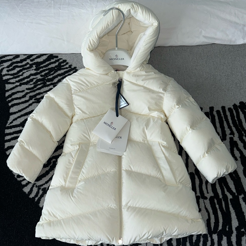 Moncler girls hooded coat size 18/24 months